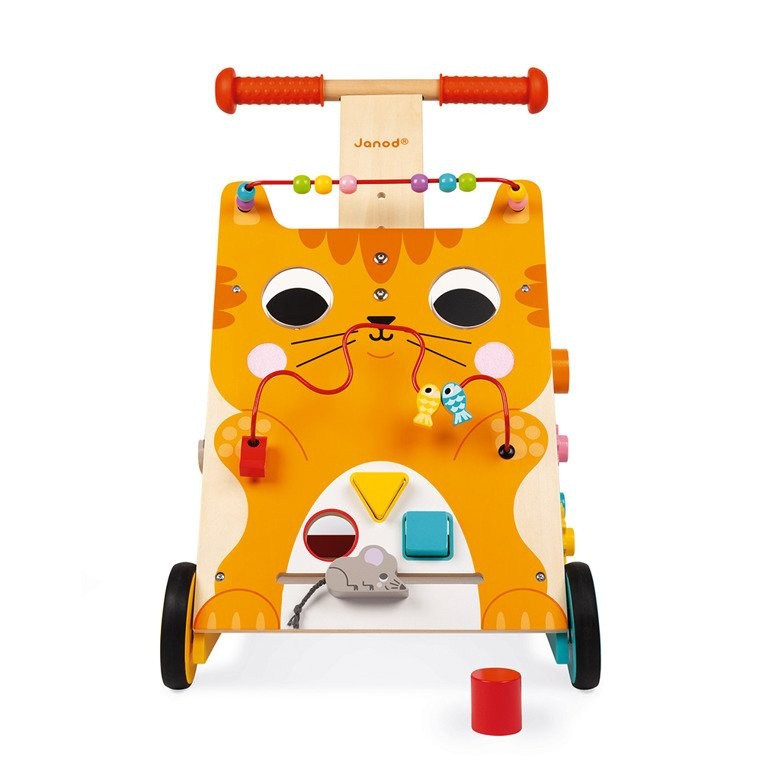 Wielofunkcyjny pchacz edukacyjny Kot Janod