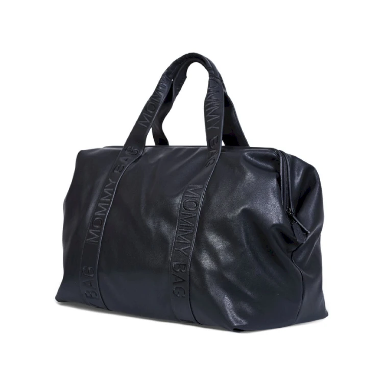 Torba Mommy Bag Signature Vegan Leather Black Childhome