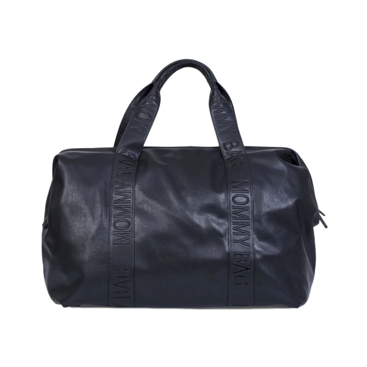 Torba Mommy Bag Signature Vegan Leather Black Childhome
