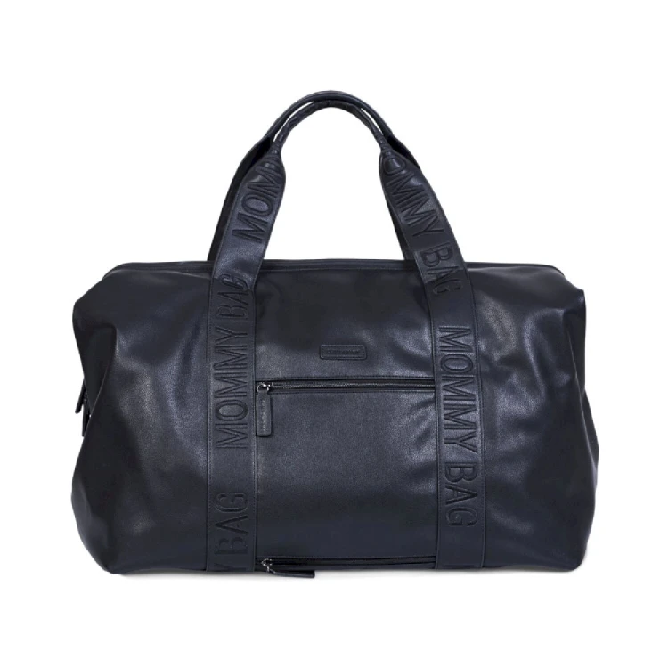 Torba Mommy Bag Signature Vegan Leather Black Childhome