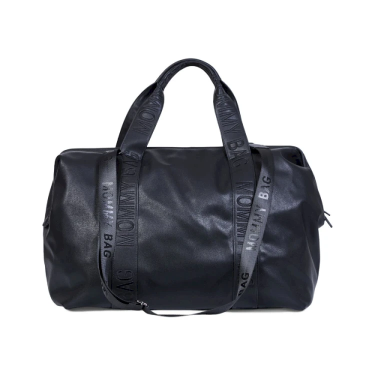 Torba Mommy Bag Signature Vegan Leather Black Childhome