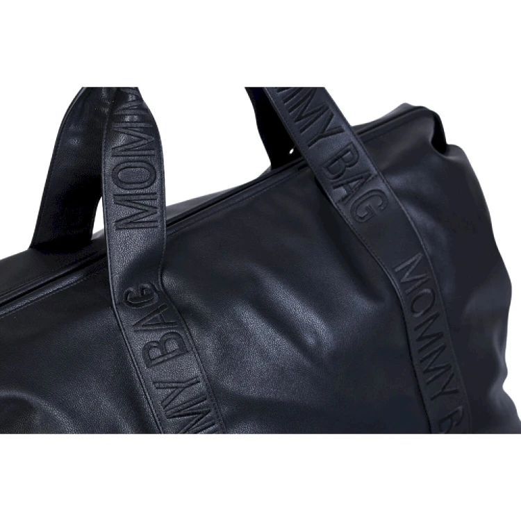 Torba Mommy Bag Signature Vegan Leather Black Childhome