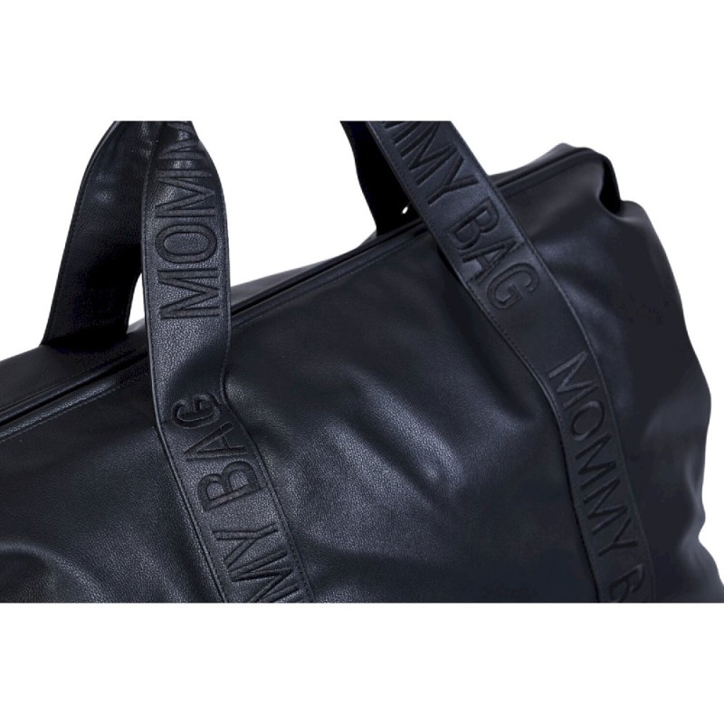 Torba Mommy Bag Signature Vegan Leather Black Childhome