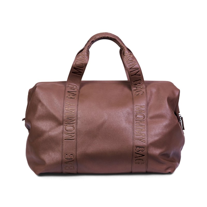 Torba Mommy Bag Signature Vegan Leather Dark Brown Childhome
