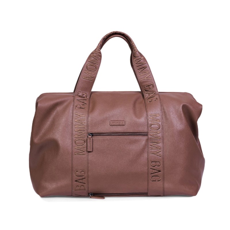 Torba Mommy Bag Signature Vegan Leather Dark Brown Childhome