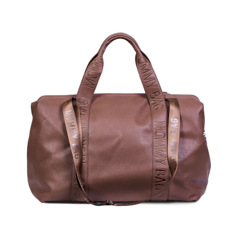 Torba Mommy Bag Signature Vegan Leather Dark Brown Childhome