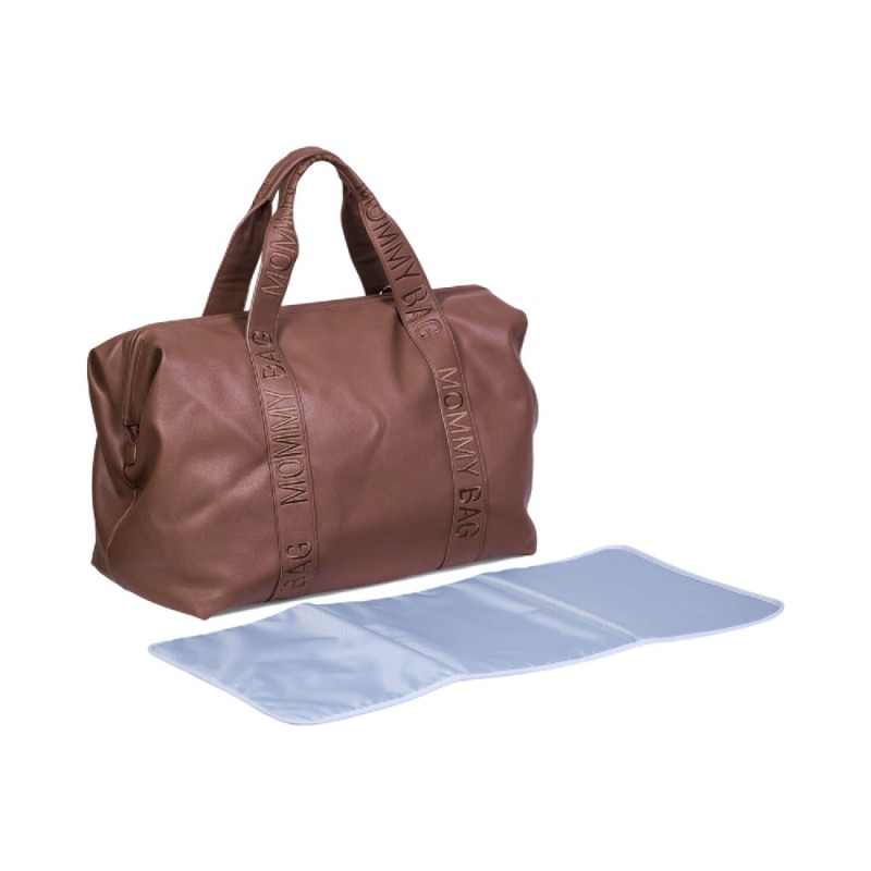 Torba Mommy Bag Signature Vegan Leather Dark Brown Childhome