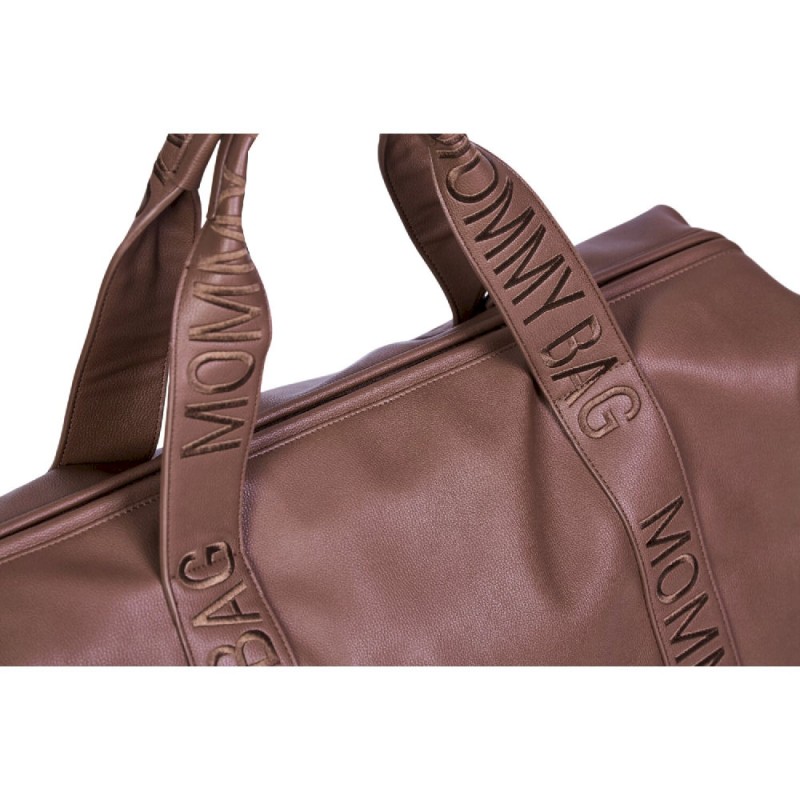Torba Mommy Bag Signature Vegan Leather Dark Brown Childhome
