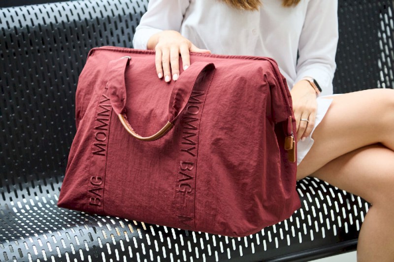 Torba Mommy Bag Signature Urban Burgundy Childhome