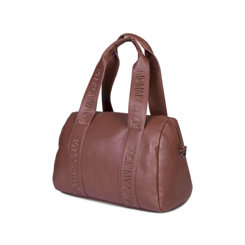 Torba do wózka Mommy Club Vegan Leather Dark Brown Childhome