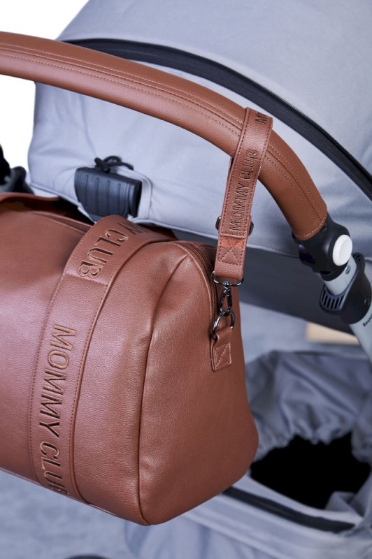 Torba do wózka Mommy Club Vegan Leather Dark Brown Childhome