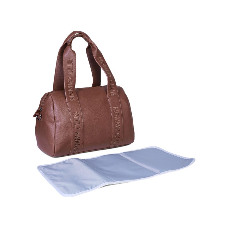 Torba do wózka Mommy Club Vegan Leather Dark Brown Childhome