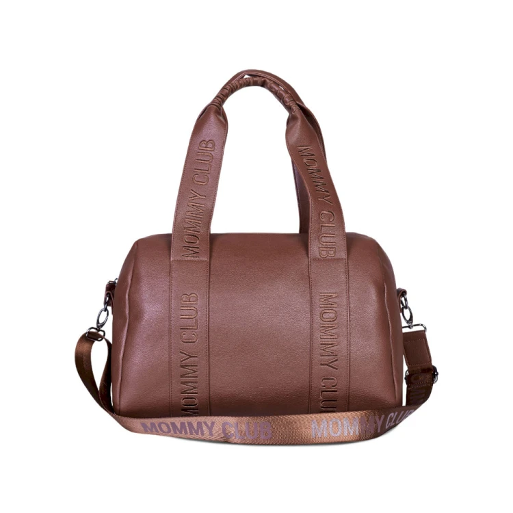 Torba do wózka Mommy Club Vegan Leather Dark Brown Childhome