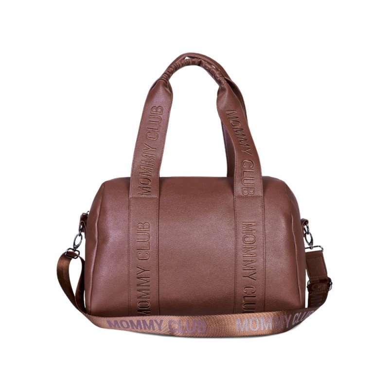 Torba do wózka Mommy Club Vegan Leather Dark Brown Childhome