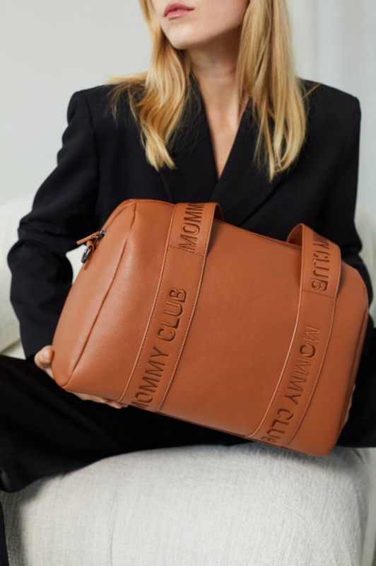 Torba do wózka Mommy Club Vegan Leather Brown Childhome