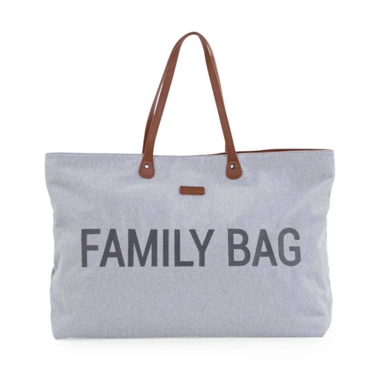 Torba Family Bag Kanwas Szara Childhome
