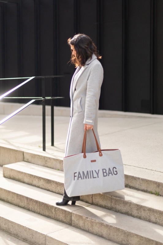 Torba Family Bag Kanwas Szara Childhome