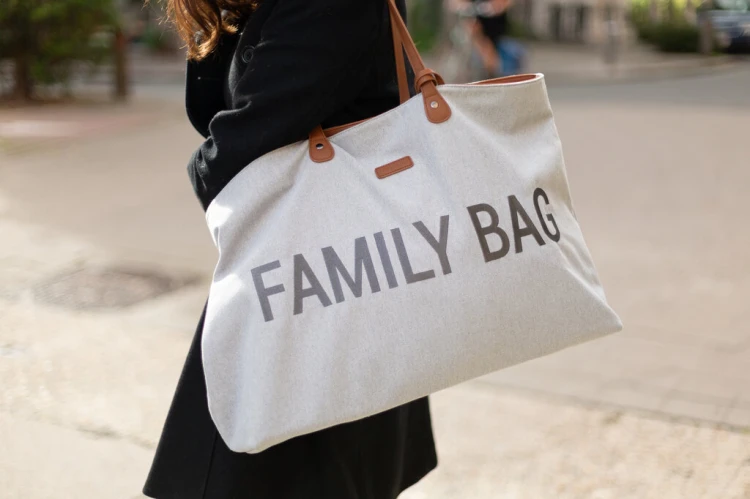 Torba Family Bag Kanwas Szara Childhome