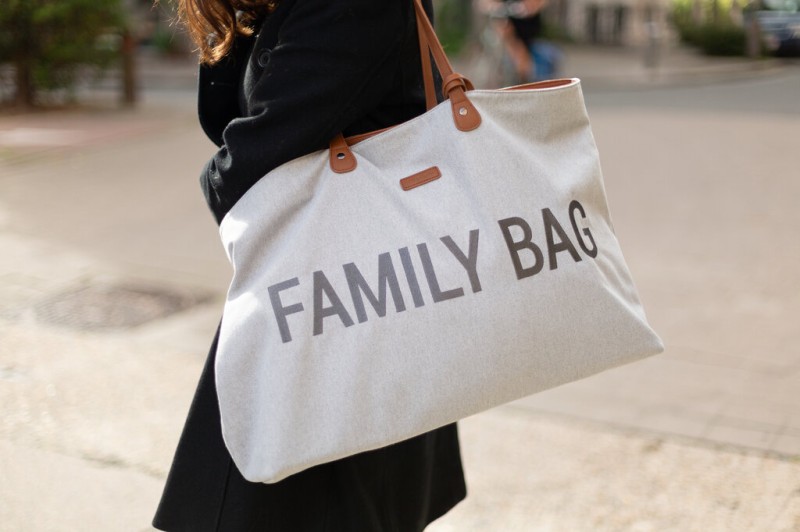 Torba Family Bag Kanwas Szara Childhome