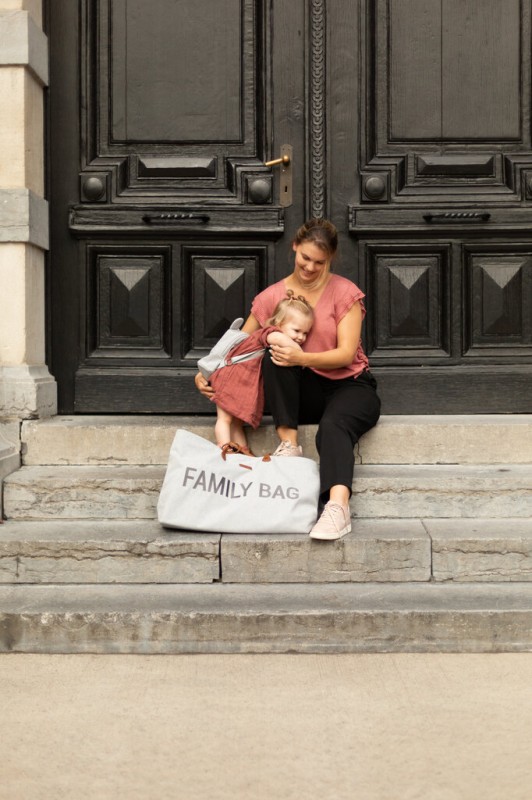 Torba Family Bag Kanwas Szara Childhome
