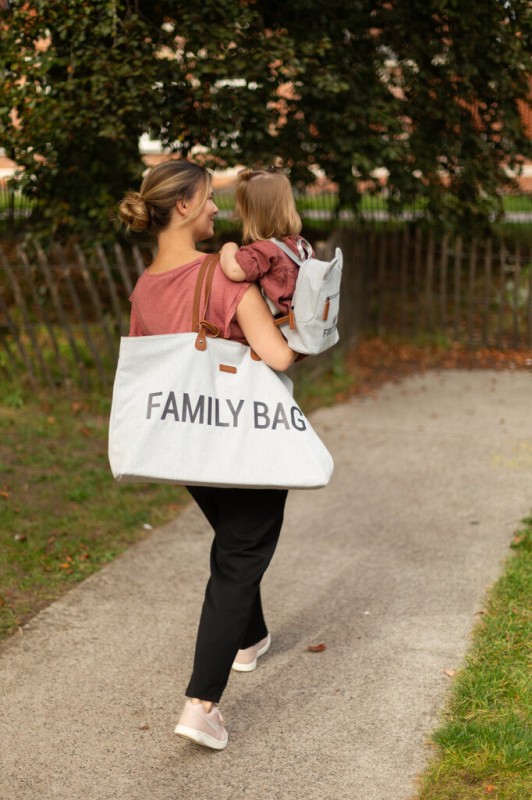 Torba Family Bag Kanwas Szara Childhome