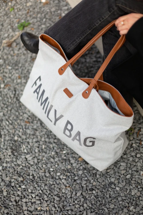 Torba Family Bag Kanwas Szara Childhome
