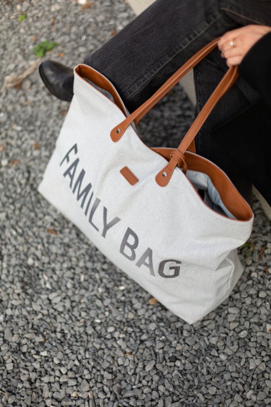 Torba Family Bag Kanwas Szara Childhome
