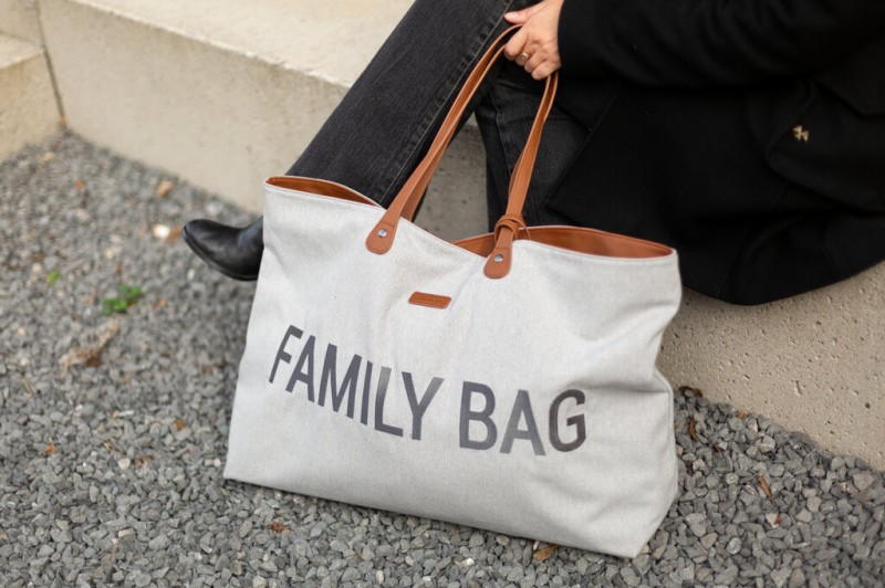 Torba Family Bag Kanwas Szara Childhome