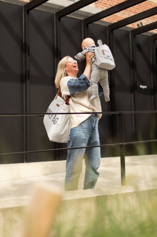 Torba Family Bag Kanwas Szara Childhome