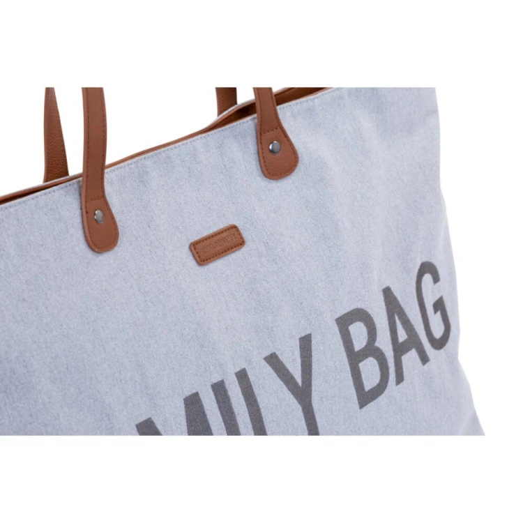 Torba Family Bag Kanwas Szara Childhome