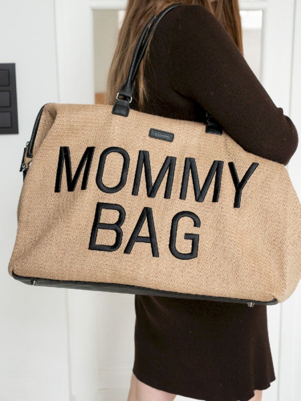 Torba Mommy Bag Raffia Look Childhome