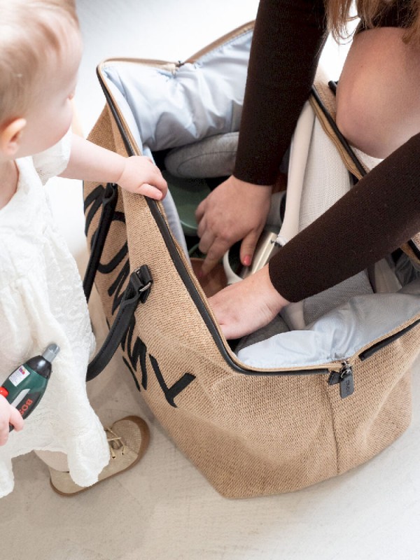 Torba Mommy Bag Raffia Look Childhome