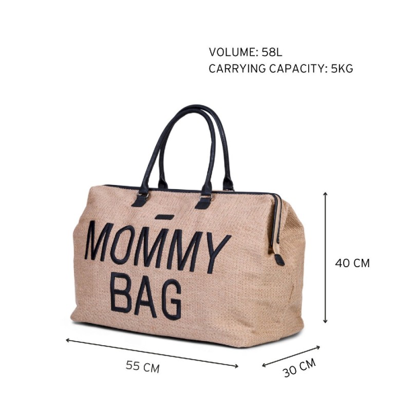 Torba Mommy Bag Raffia Look Childhome