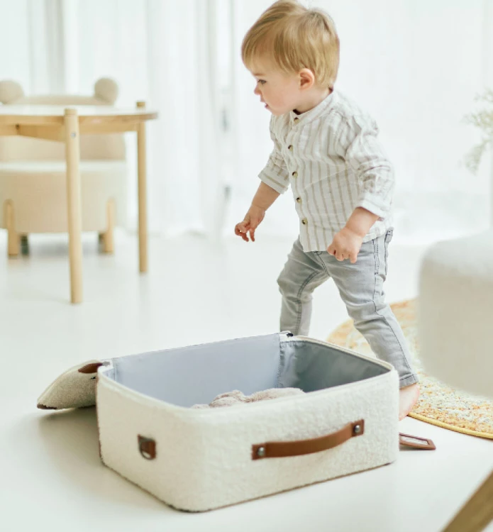 Walizka dziecięca Mini Traveller Teddy bear White Childhome