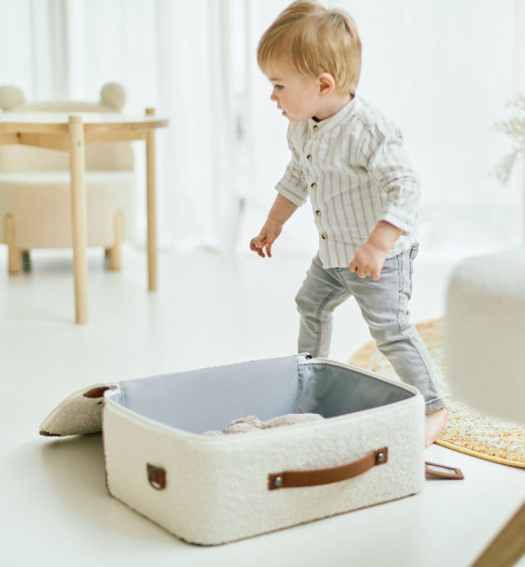 Walizka dziecięca Mini Traveller Teddy bear White Childhome