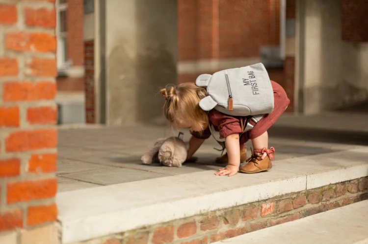 Plecak dziecięcy My First bag Kanwas Szary Childhome