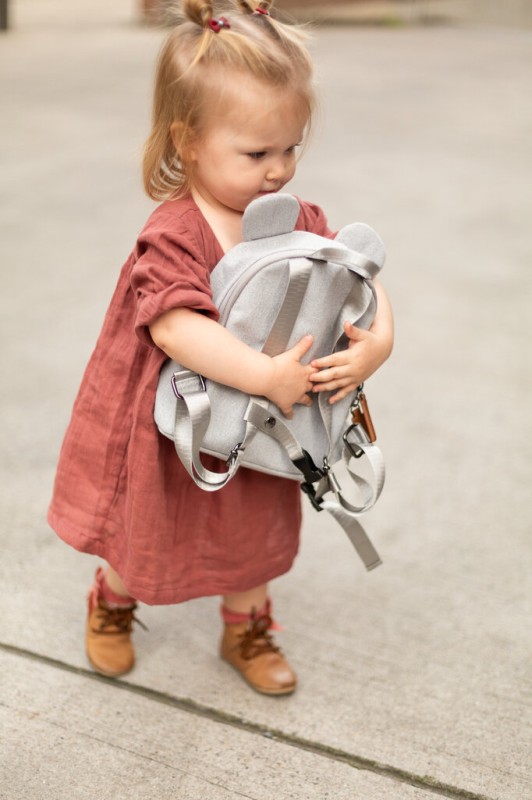 Plecak dziecięcy My First bag Kanwas Szary Childhome