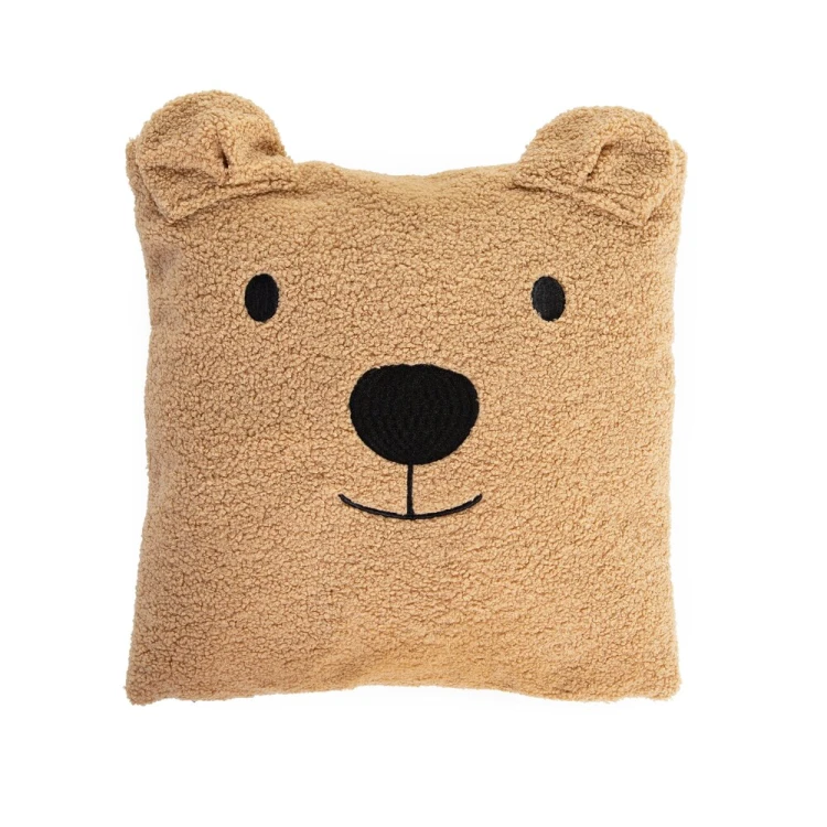 Poduszka pluszowa 40 x 40 cm Teddy bear Brown Childhome