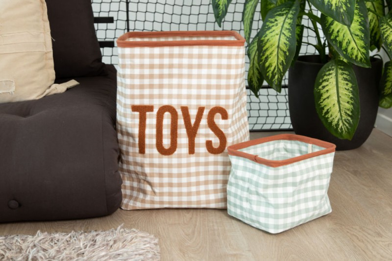 Pojemnik na zabawki 20 x 20 x 25 cm Vichy Sage Green Childhome