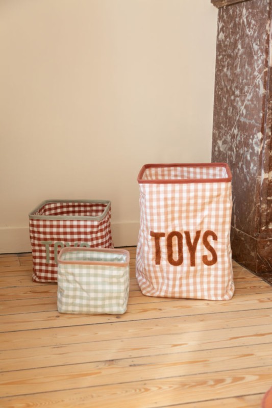 Pojemnik na zabawki 20 x 20 x 25 cm Vichy Sage Green Childhome
