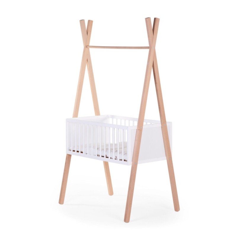 Łóżeczko Tipi 50x90 cm + Wieszak na ubrania Childhome
