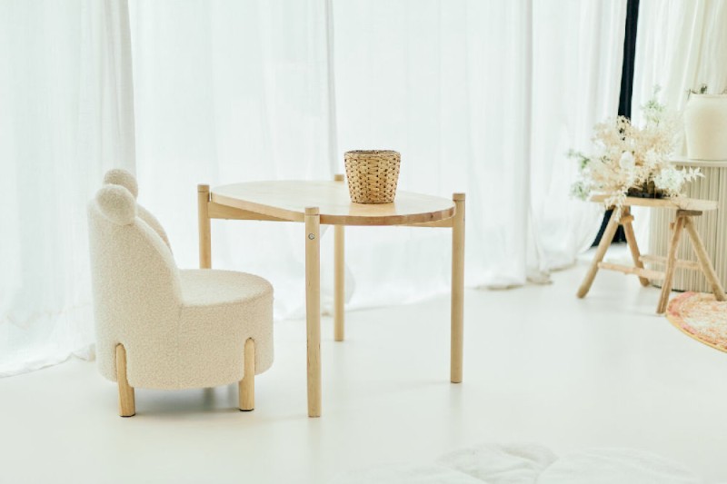 Łóżeczko Teddy Off white 79x45x82 cm Childhome
