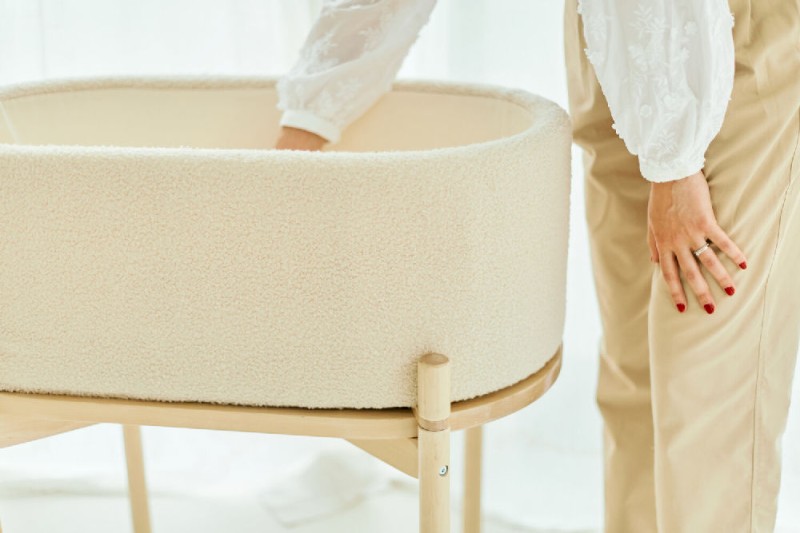 Łóżeczko Teddy Off white 79x45x82 cm Childhome