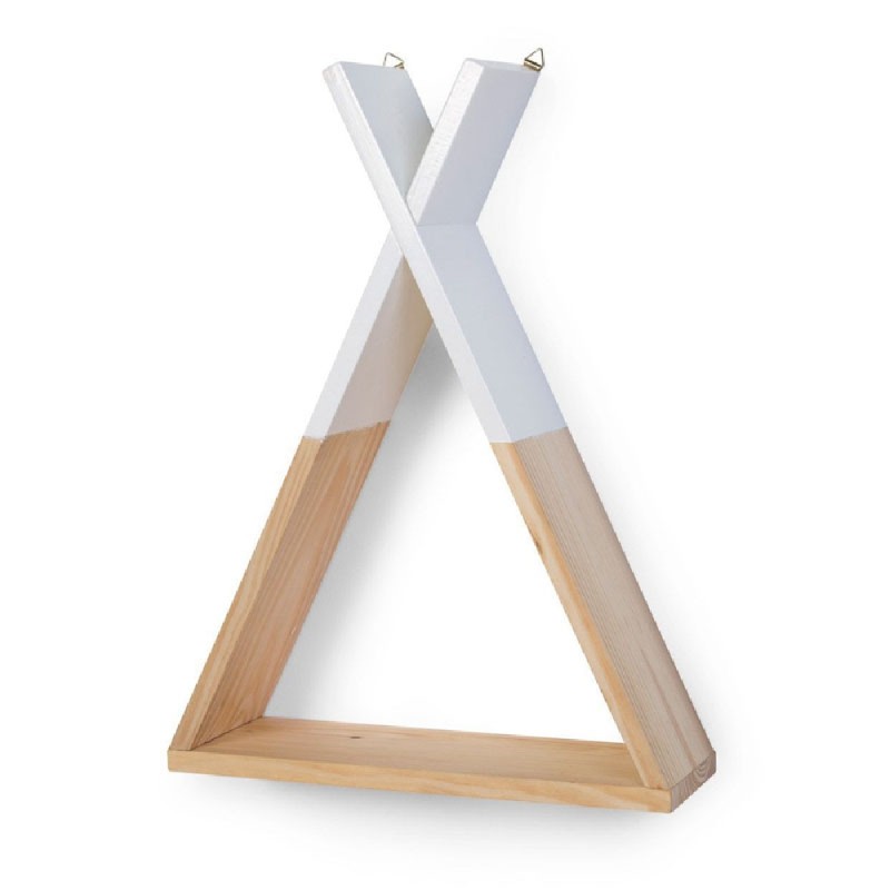 Półka drewniana Tipi Natural White Childhome