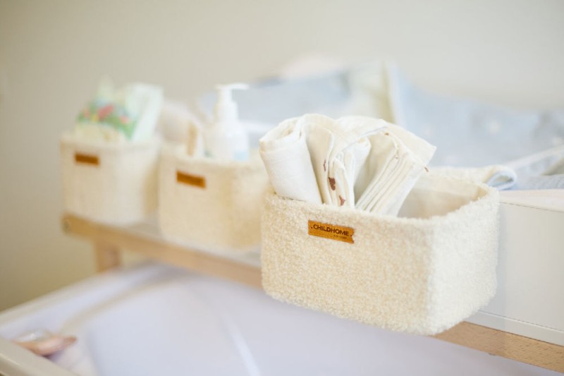 Podwieszane pojemniki uniwersalne - zestaw 3 szt. Teddy Off-White Childhome