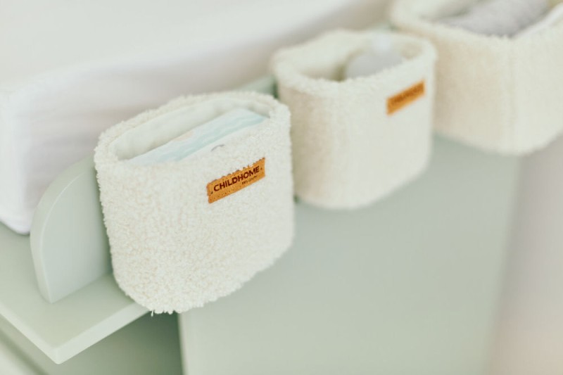 Podwieszane pojemniki uniwersalne - zestaw 3 szt. Teddy Off-White Childhome