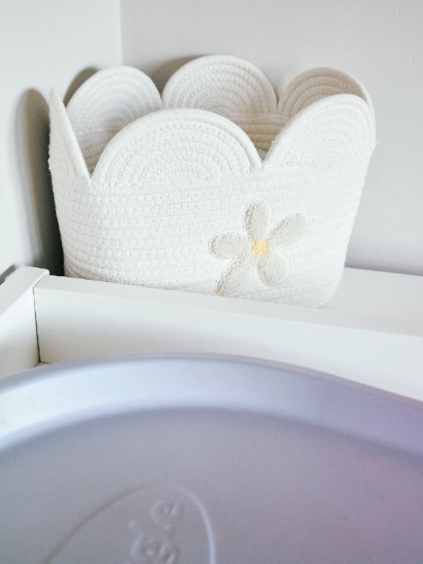 Pojemnik 30x20x15 z bawełnianej liny Flower Childhome
