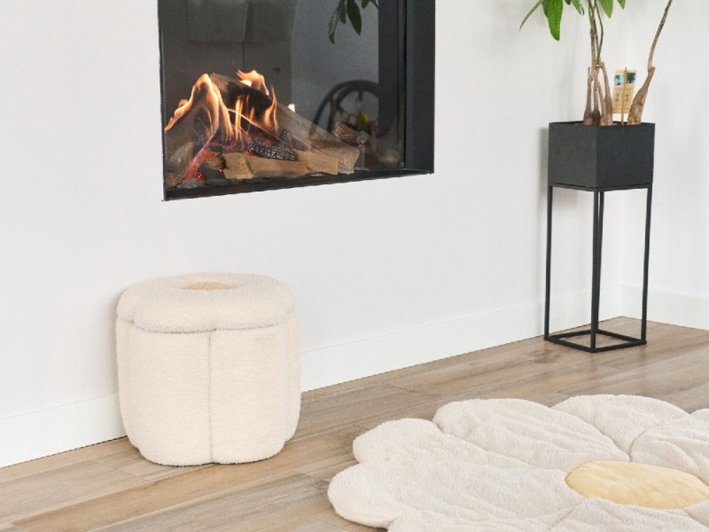 Pufa z pojemnikiem na zabawki Flower Childhome