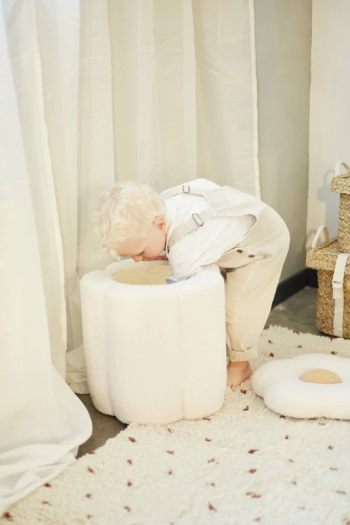 Pufa z pojemnikiem na zabawki Flower Childhome