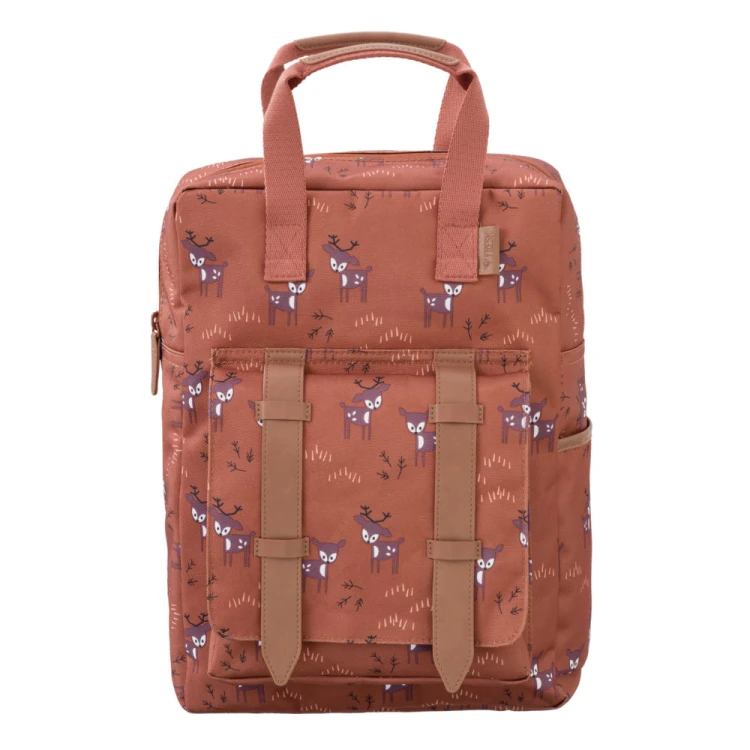 Duży plecak Jelonek Amber brown Fresk